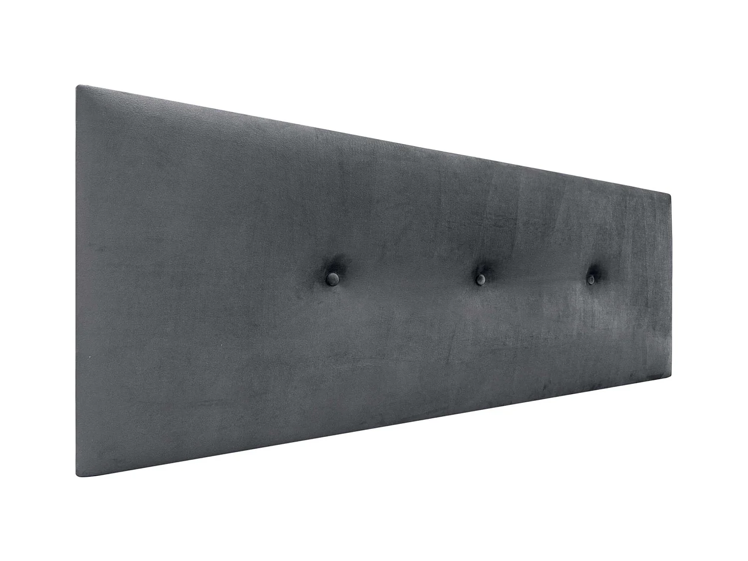 DHOME Tête de Lit Velours Lisse avec Boutons 135x50 Lits 120/135/140 - Gris Foncé