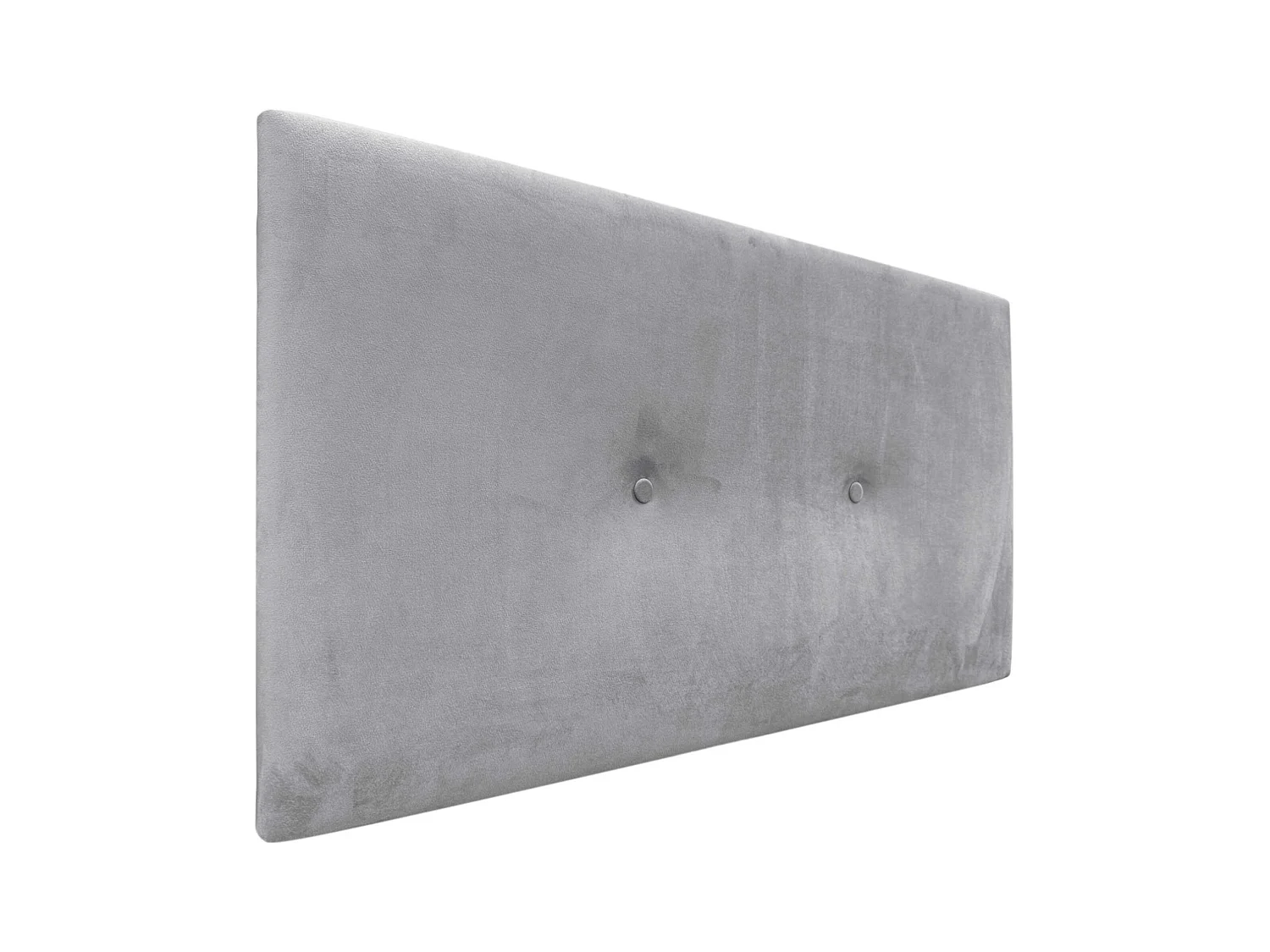 DHOME Tête de Lit Velours Lisse avec Boutons 95x50 Lits 80/90 - Gris Clair