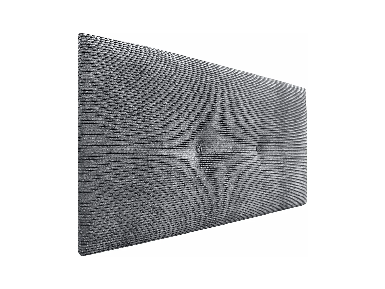 DHOME Tête de Lit Velours Côtelé Uni avec Boutons 80x50 Lits 80/90 - Gris Foncé