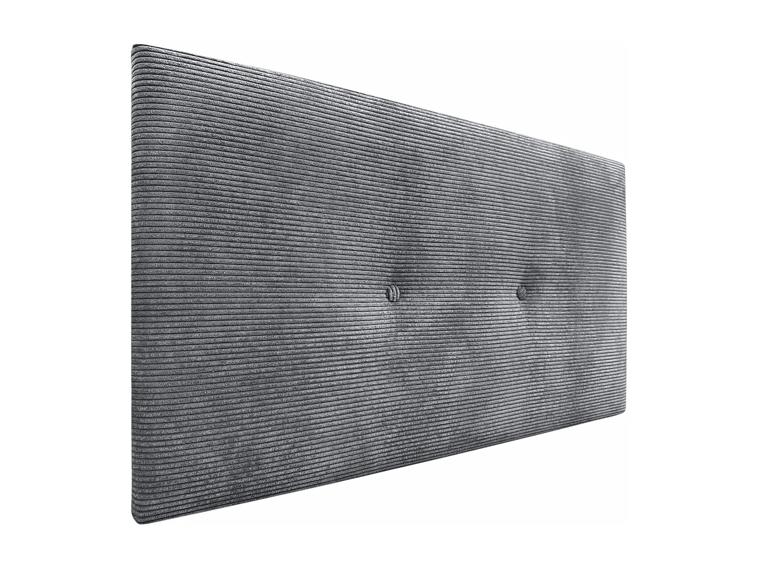 DHOME Tête de Lit Velours Côtelé Uni avec Boutons 80x50 Lits 80/90 - Gris Foncé