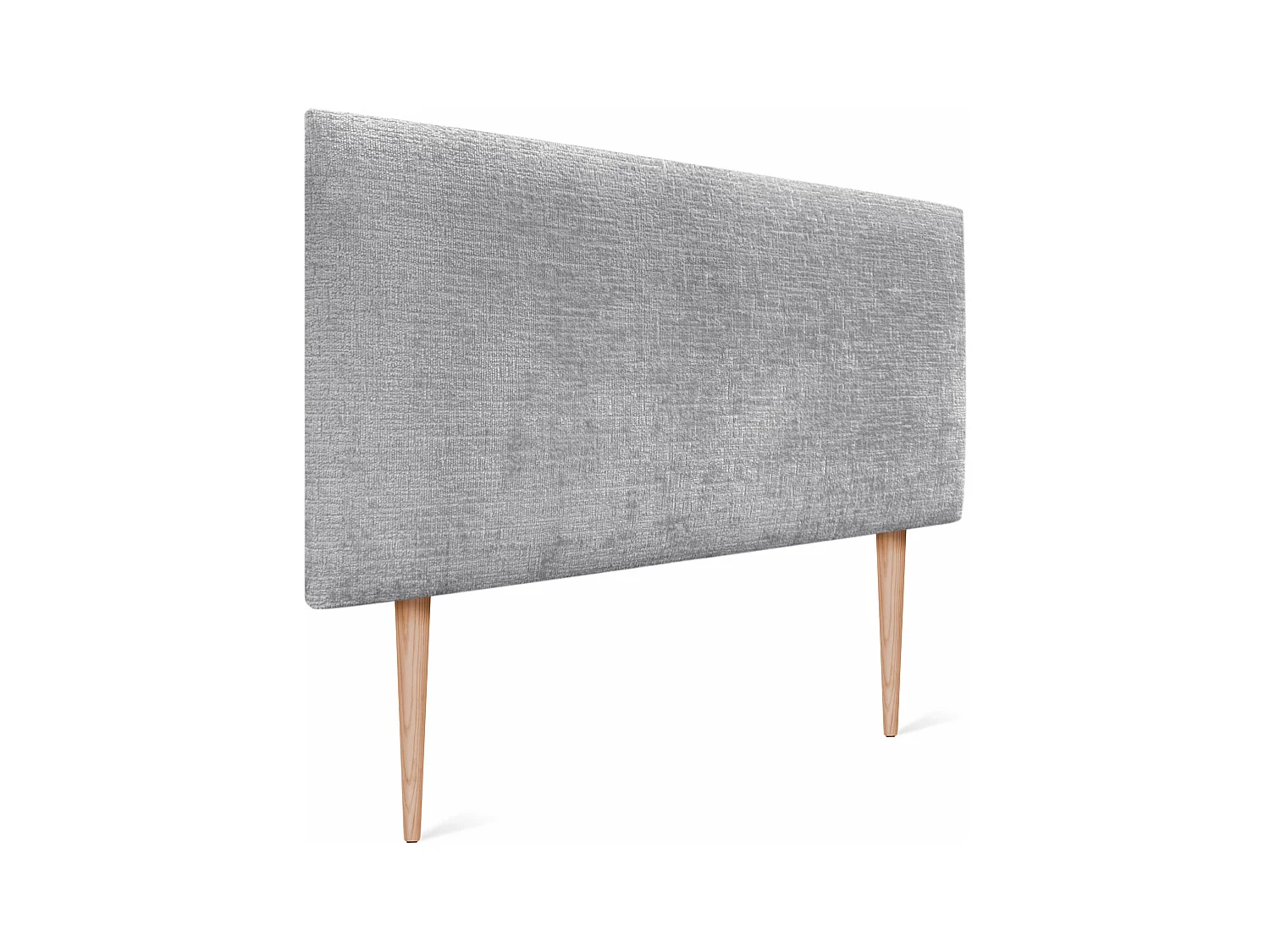 DHOME Tête de Lit laine naturelle 105x105cm avec pieds de Lit 105 - Gris clair
