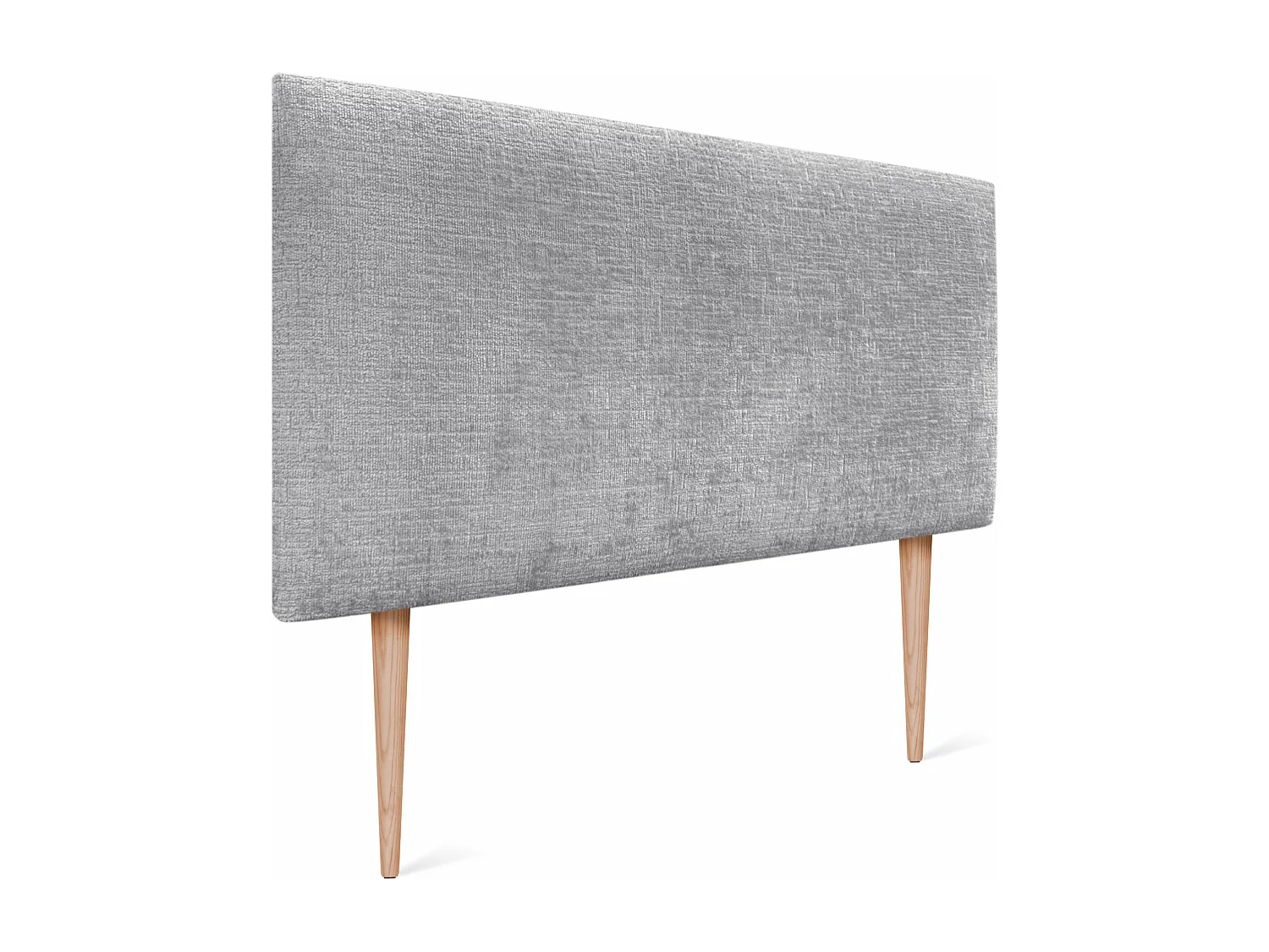 DHOME Tête de Lit laine naturelle 105x105cm avec pieds de Lit 105 - Gris clair