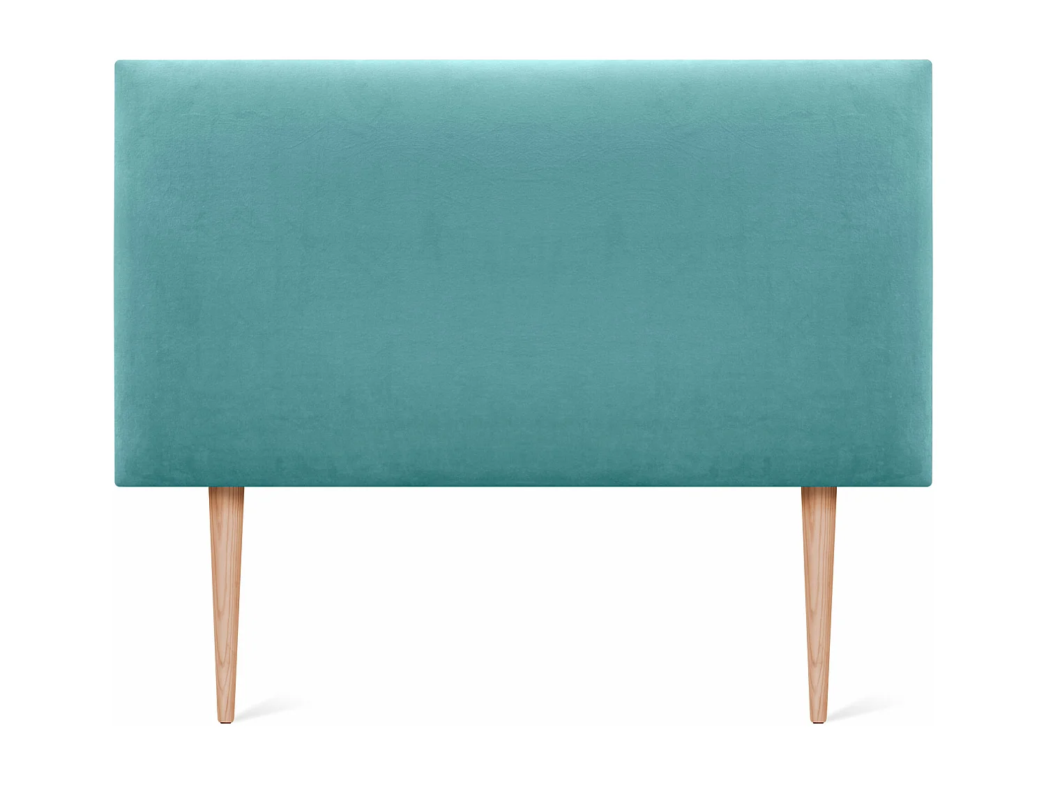 DHOME Tête de Lit Velours Lisse 95x115 avec Pieds de Lit 80/90 - Turquoise