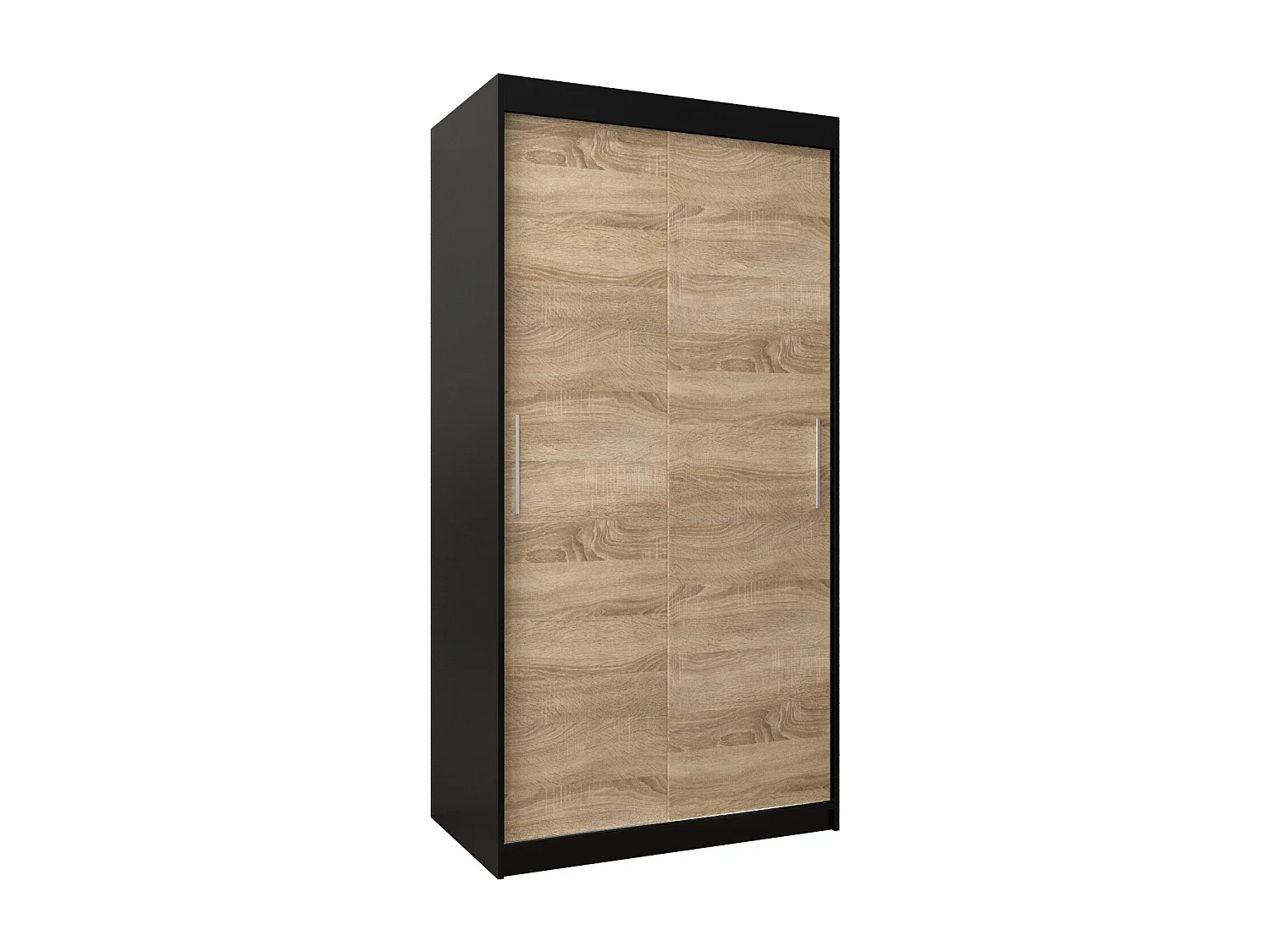 Armoire Tokyo À Portes Coulissantes 200/100/62 2 portes (Noir/Sonoma)