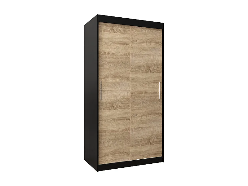 Armoire Tokyo À Portes Coulissantes 200/100/62 2 portes (Noir/Sonoma)