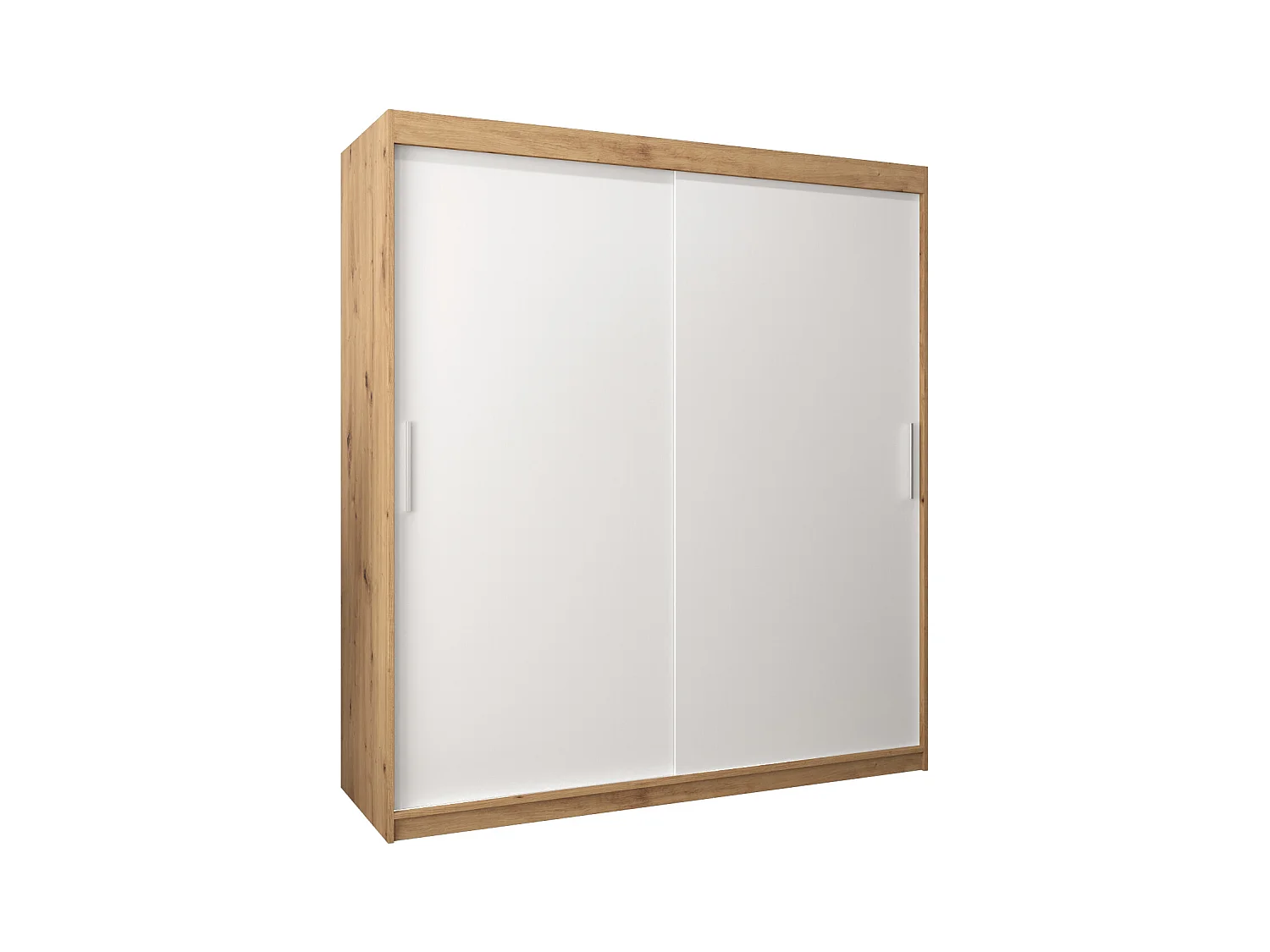 Armoire Tokyo À Portes Coulissantes 200/180/62 2 portes (Artisan/Blanc)