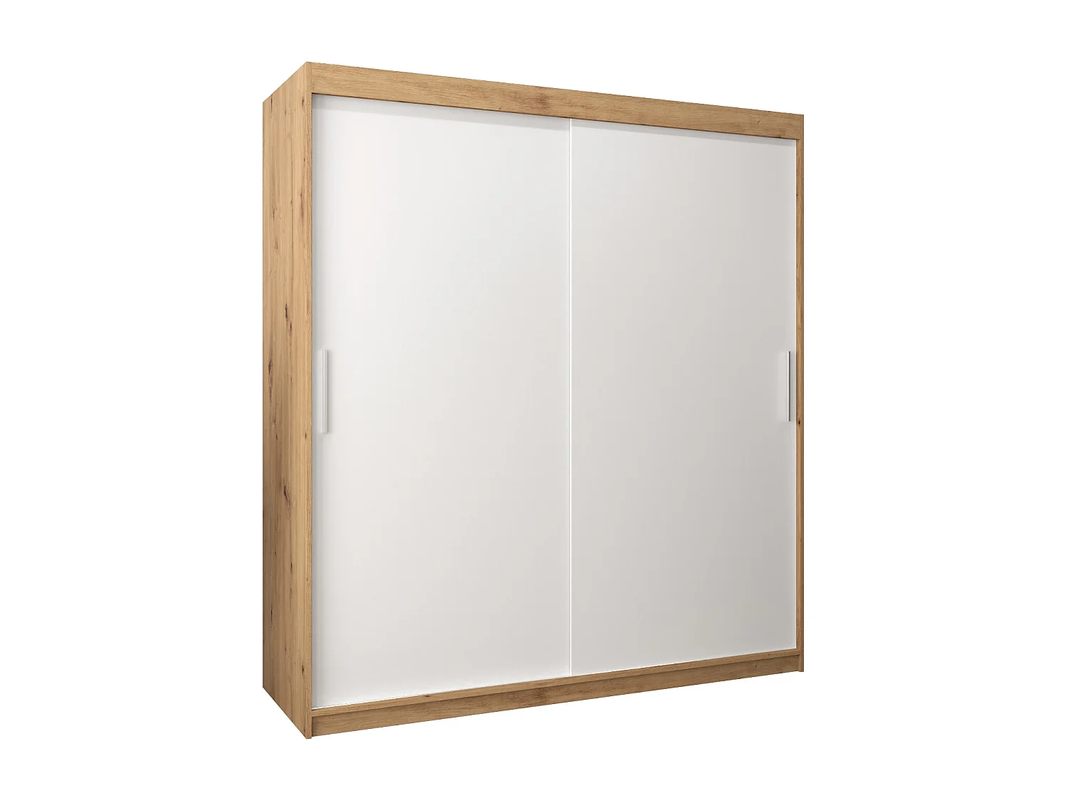 Armoire Tokyo À Portes Coulissantes 200/180/62 2 portes (Artisan/Blanc)