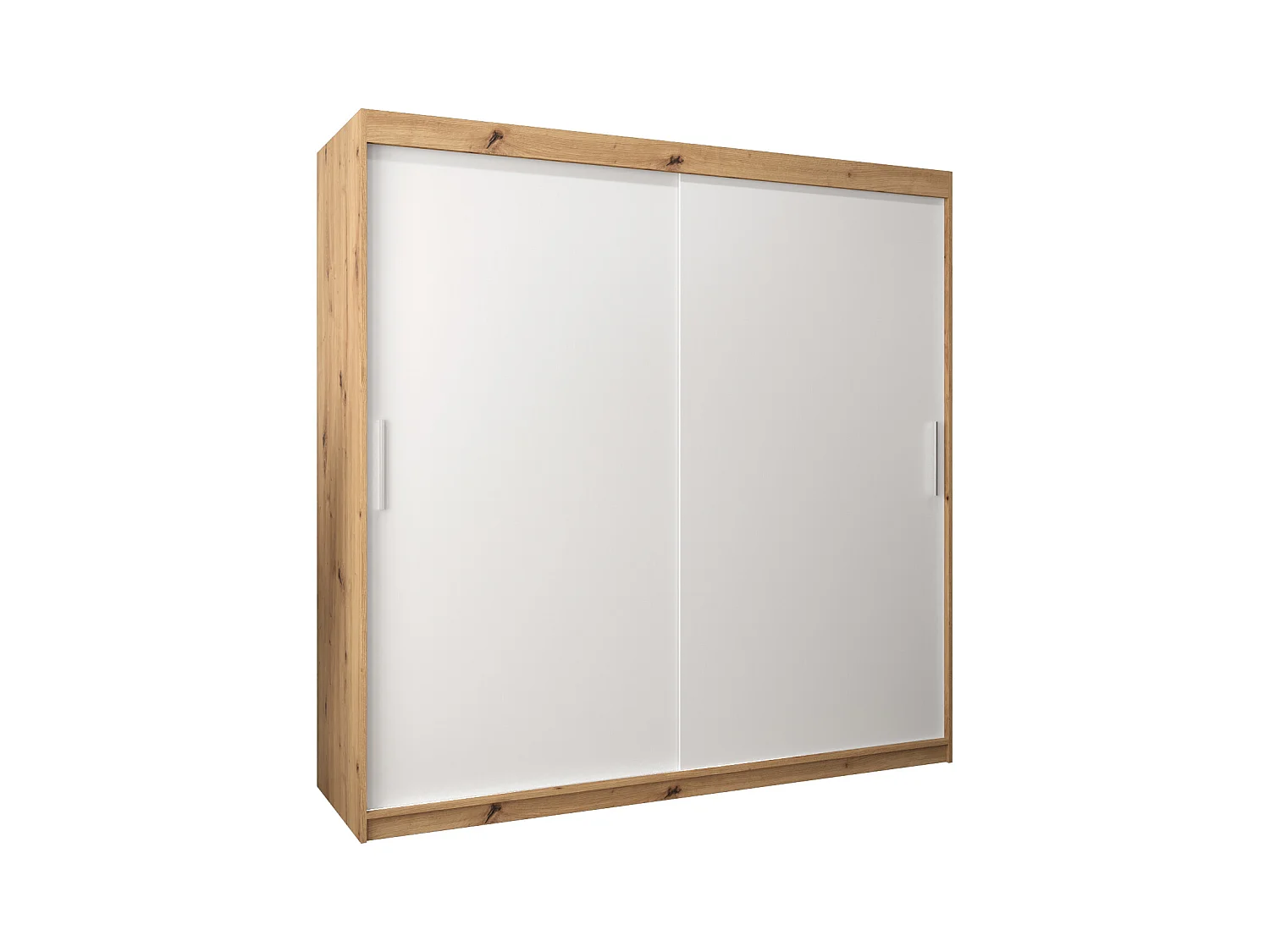 Armoire Tokyo À Portes Coulissantes 200/200/62 2 portes (Artisan/Blanc)