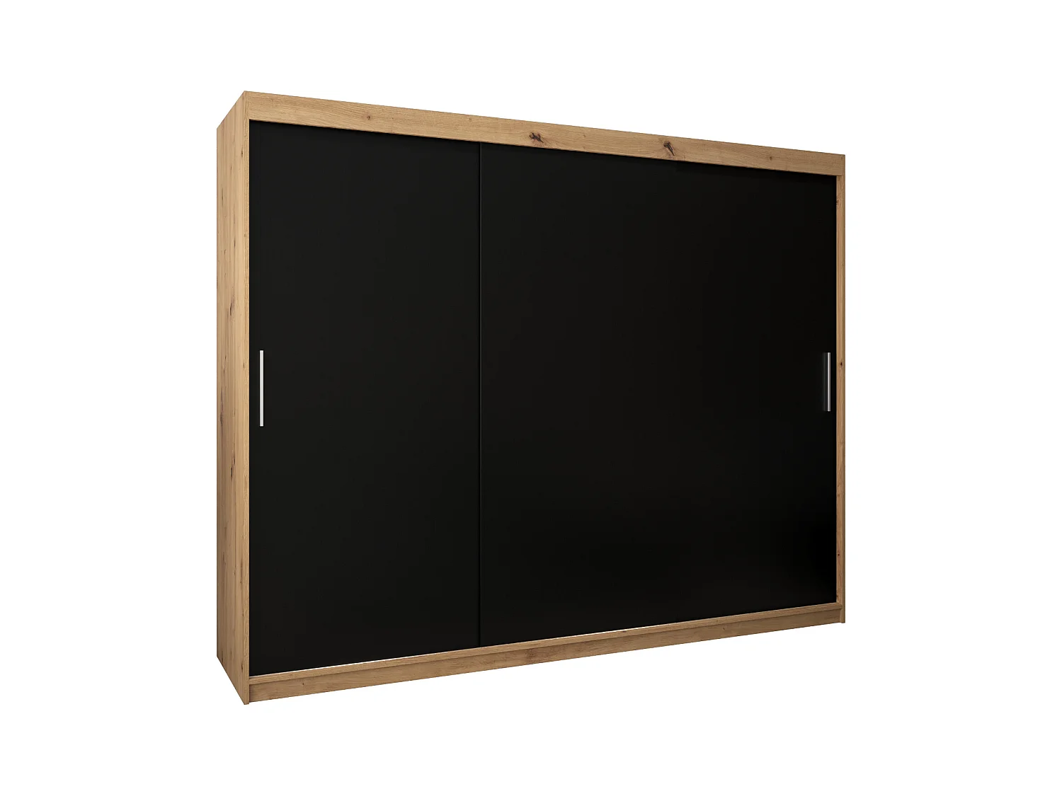 Armoire Tokyo À Portes Coulissantes 200/250/62 3 Portes (Artisan/Noir)