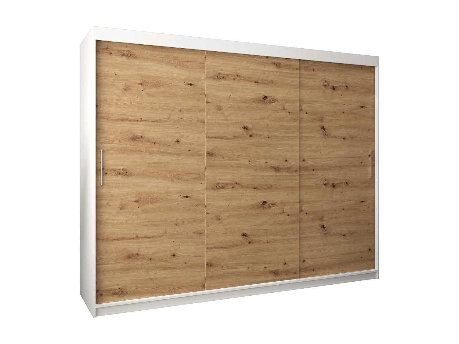 Armoire Tokyo À Portes Coulissantes 200/250/62 3 Portes (Blanc/Artisan)