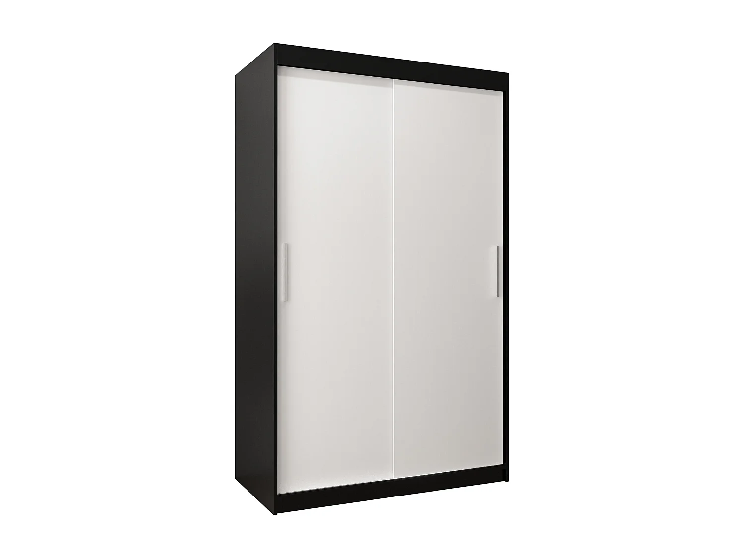Armoire Tokyo À Portes Coulissantes 200/120/62 2 portes (Noir/Blanc)