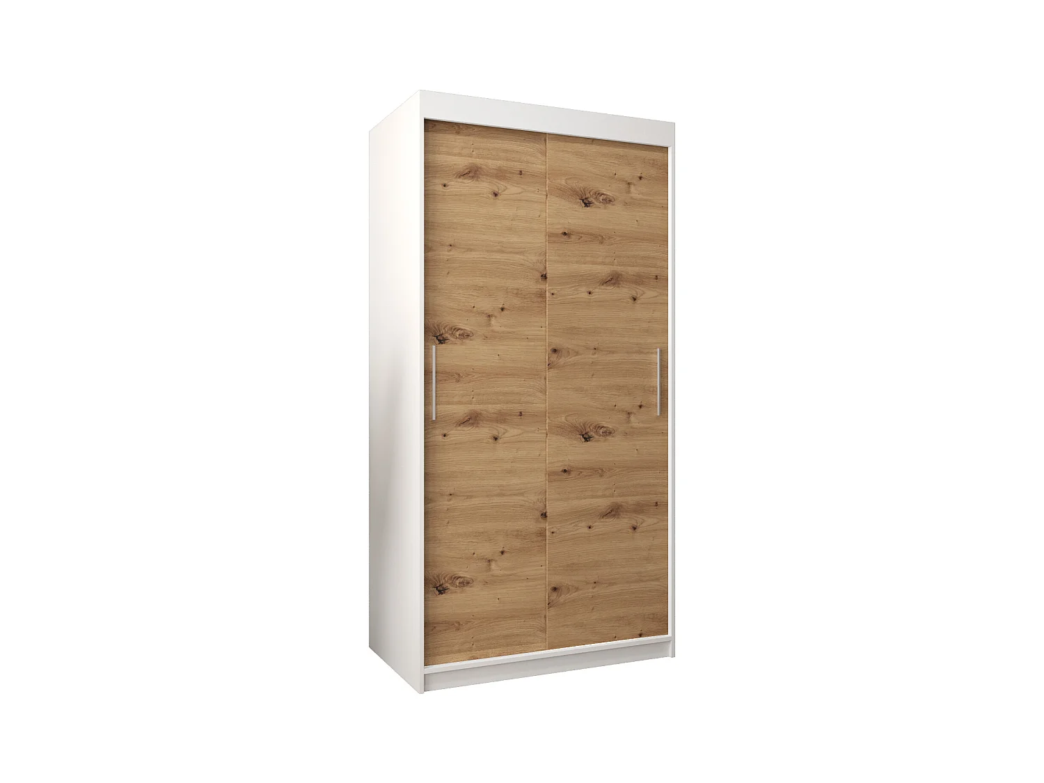 Schwebetürenschrank Tokyo 200/100/62 2-Türig (Weiß/Artisan)