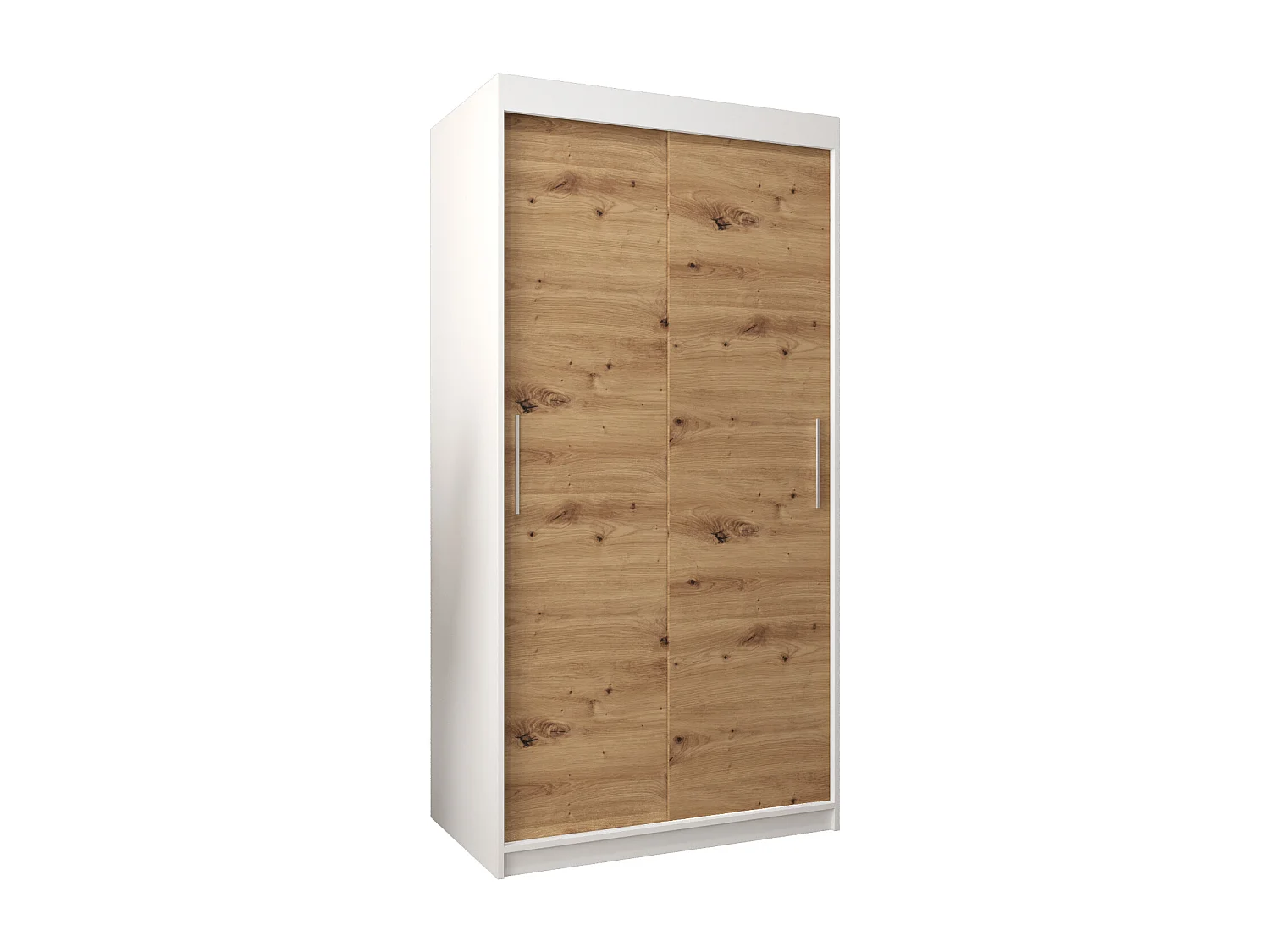 Armoire Tokyo À Portes Coulissantes 200/100/62 2 portes (Blanc/Artisan)