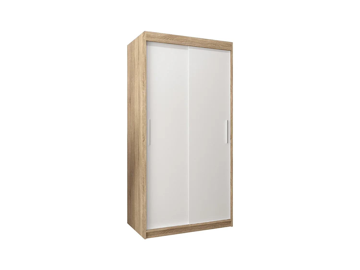 Schwebetürenschrank Tokyo 200/100/62 2-Türig (Sonoma/Weiß)
