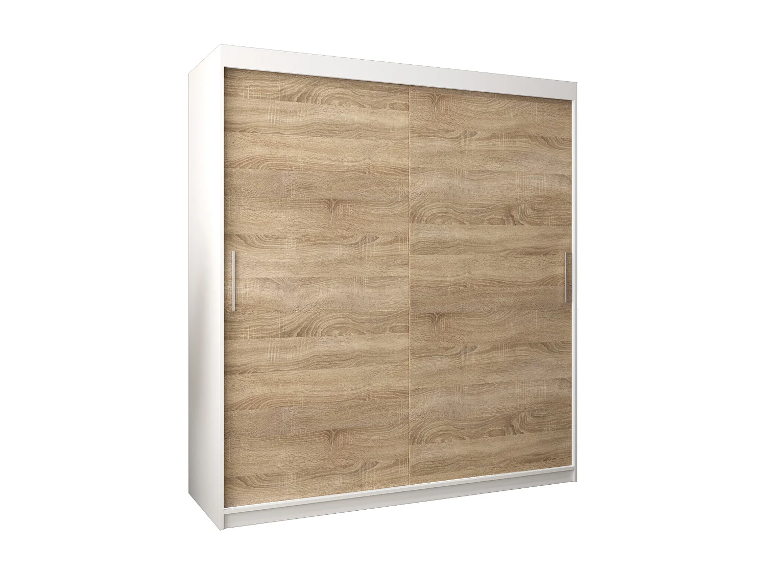 Armoire Tokyo À Portes Coulissantes 200/180/62 2 portes (Blanc/Sonoma)