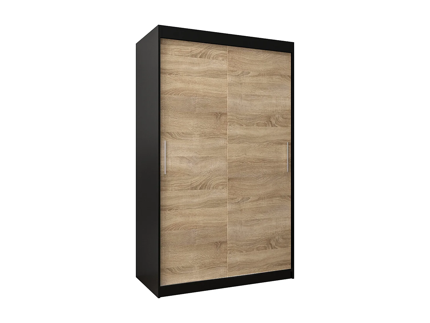 Armoire Tokyo À Portes Coulissantes 200/120/62 2 portes (Noir/Sonoma)