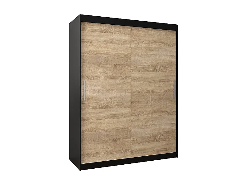 Armoire Tokyo À Portes Coulissantes 200/150/62 2 portes (Noir/Sonoma)