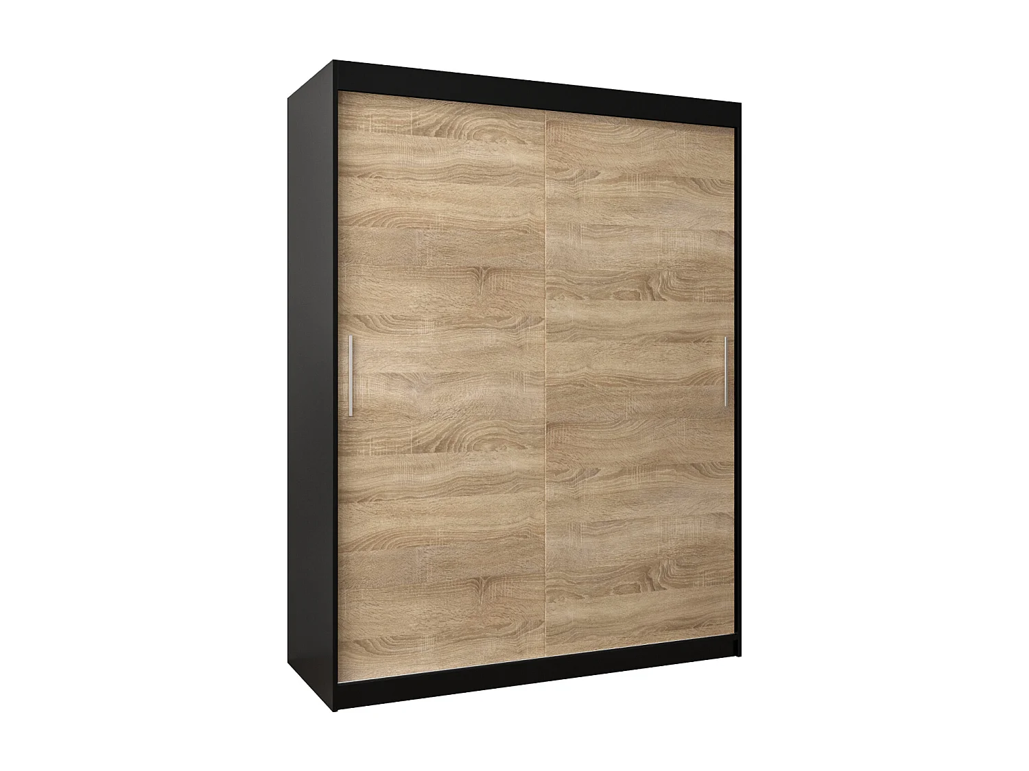 Armoire Tokyo À Portes Coulissantes 200/150/62 2 portes (Noir/Sonoma)
