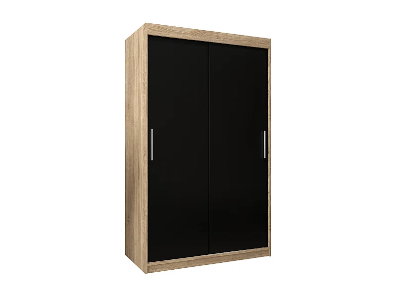 Armoire Tokyo À Portes Coulissantes 200/120/62 2 portes (Sonoma/Noir)