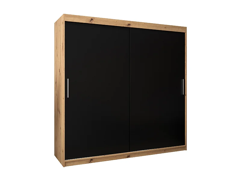 Armadio con porte scorrevoli Tokyo 200/200/62 2 porta (Artisan/Nero)