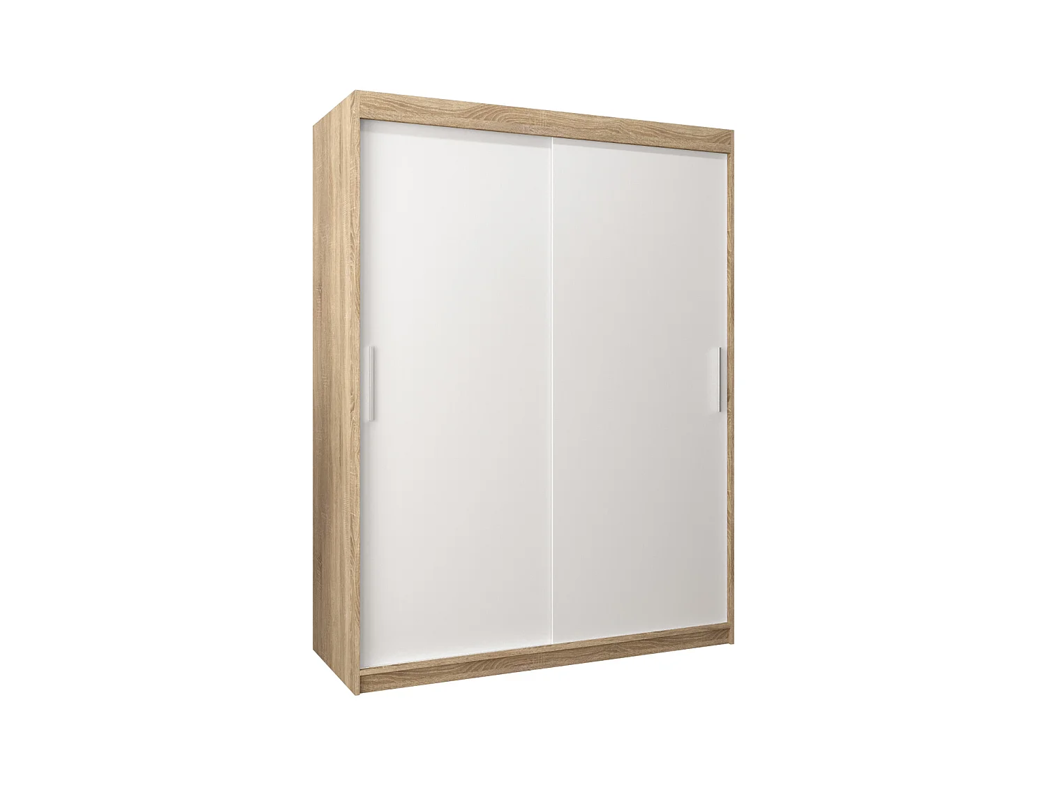 Schwebetürenschrank Tokyo 200/150/62 2-Türig (Sonoma/Weiß)