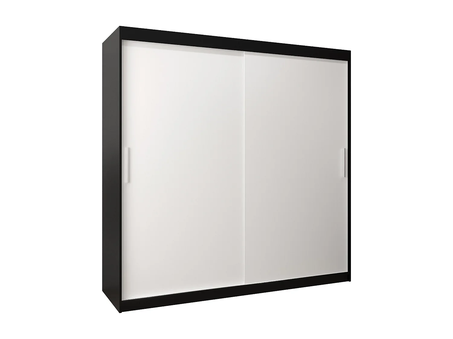 Armoire Tokyo À Portes Coulissantes 200/200/62 2 portes (Noir/Blanc)