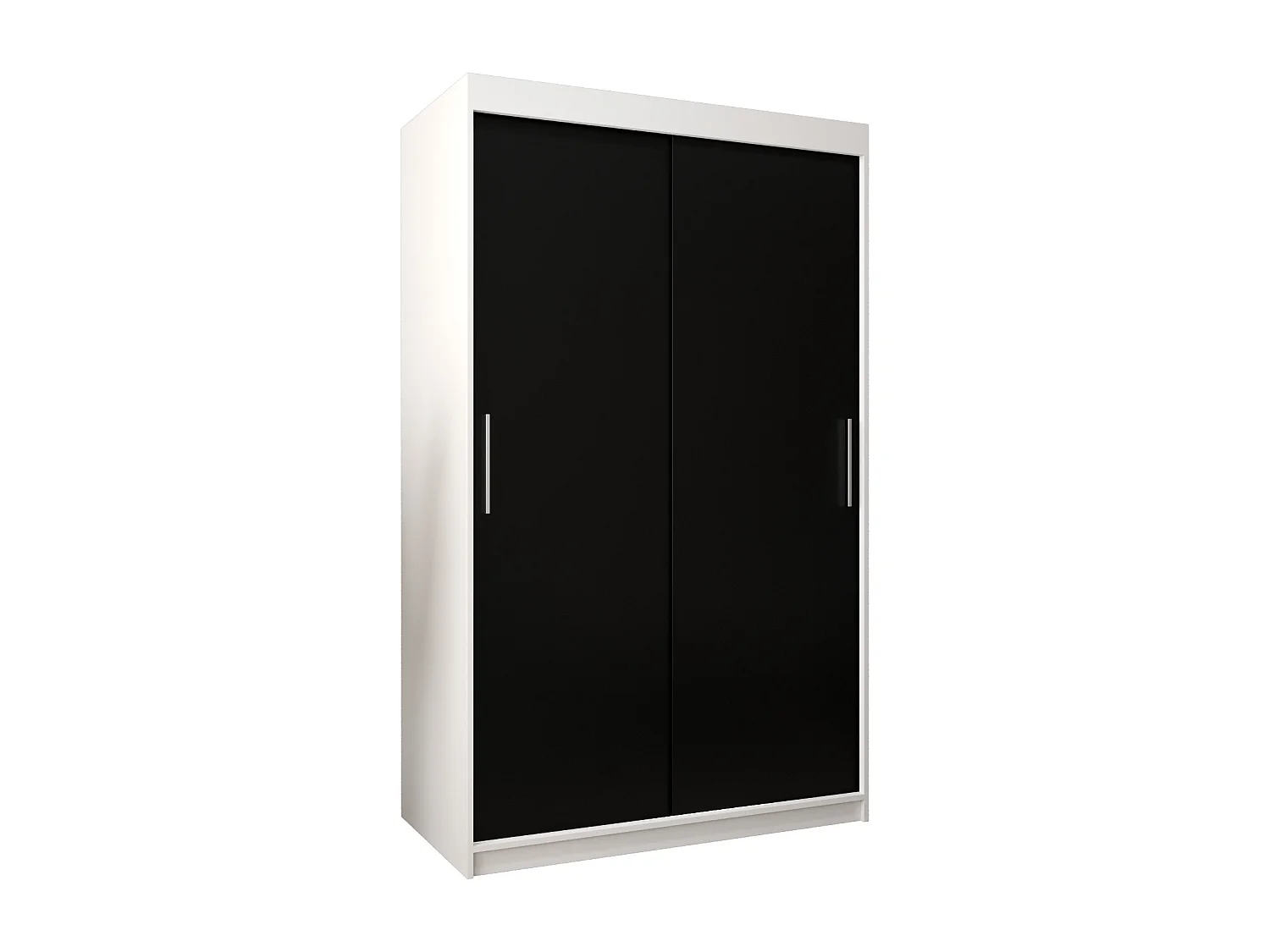 Armoire Tokyo À Portes Coulissantes 200/120/62 2 portes (Blanc/Noir)