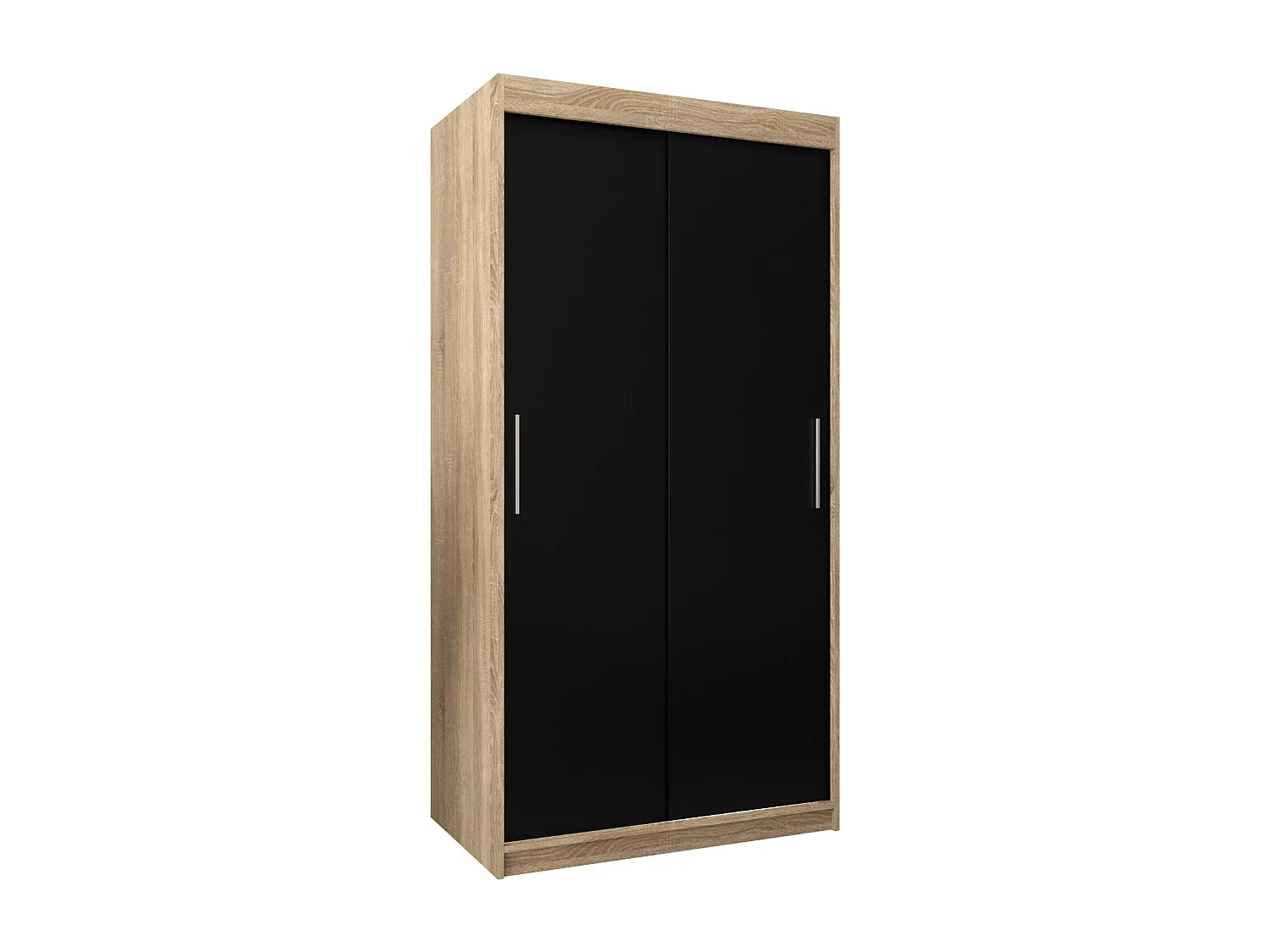 Armoire Tokyo À Portes Coulissantes 200/100/62 2 portes (Sonoma/Noir)