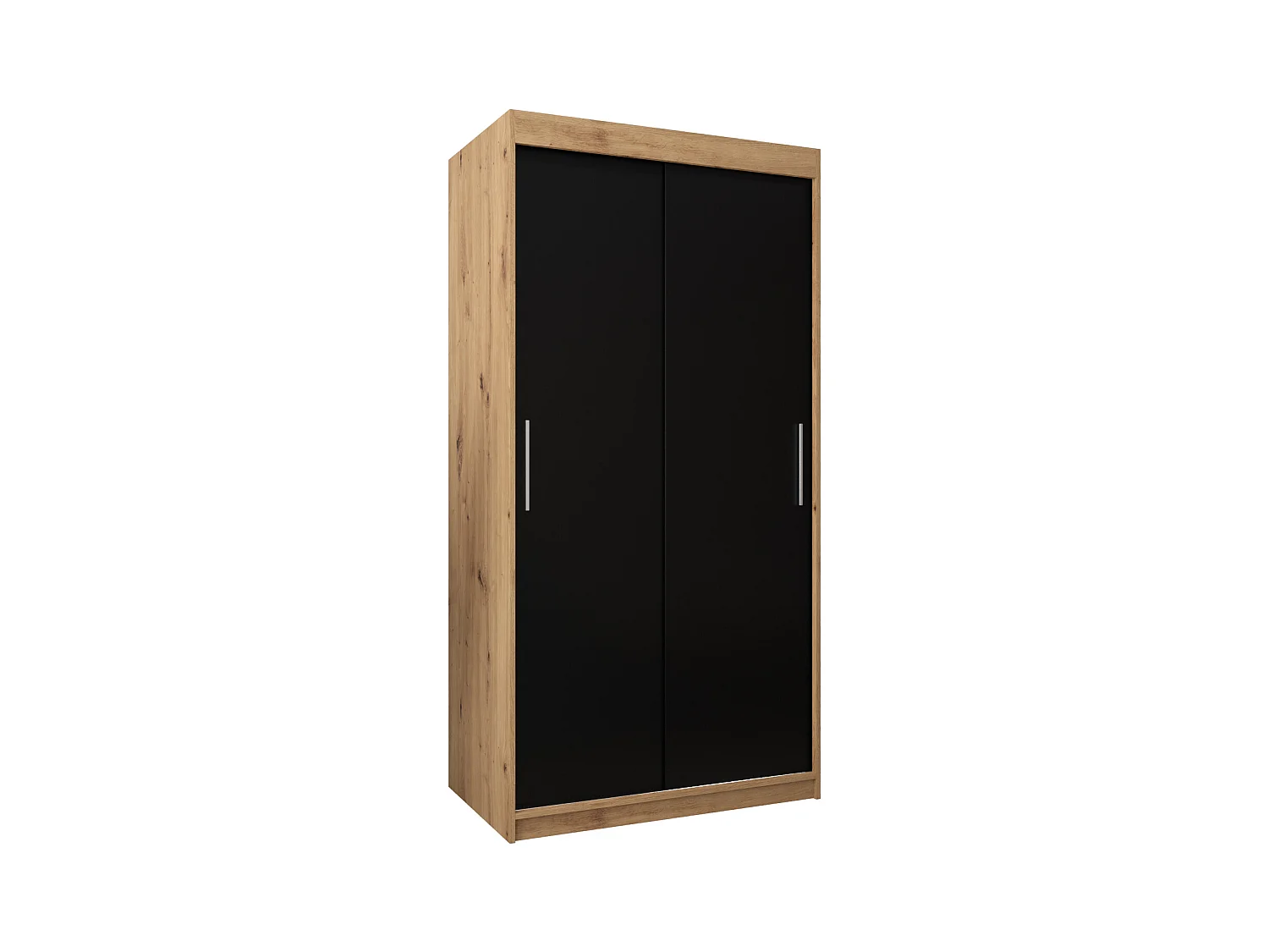 Schwebetürenschrank Tokyo 200/100/62 2-Türig (Artisan/Schwarz)