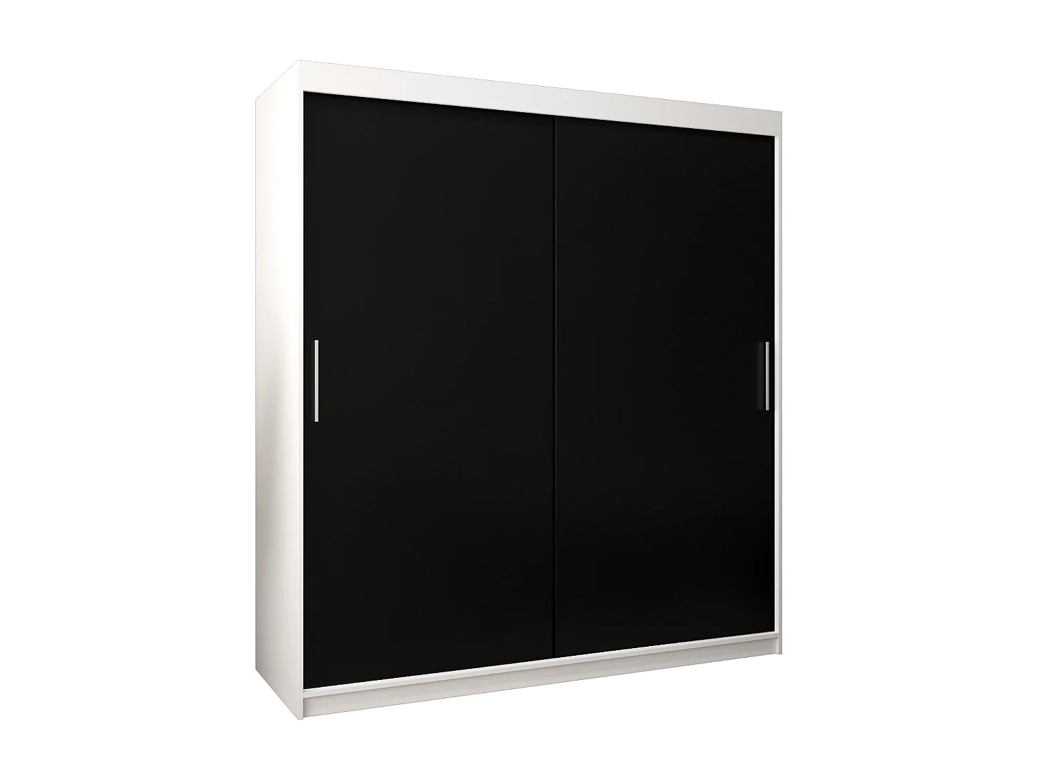 Armoire Tokyo À Portes Coulissantes 200/180/62 2 portes (Blanc/Noir)