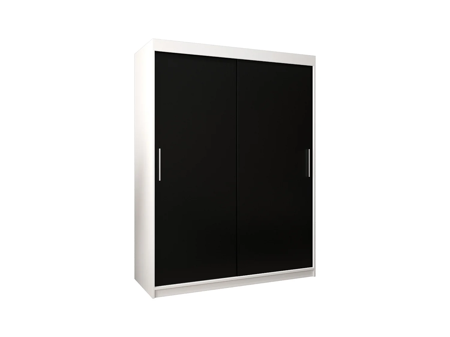 Armoire Tokyo À Portes Coulissantes 200/150/62 2 portes (Blanc/Noir)