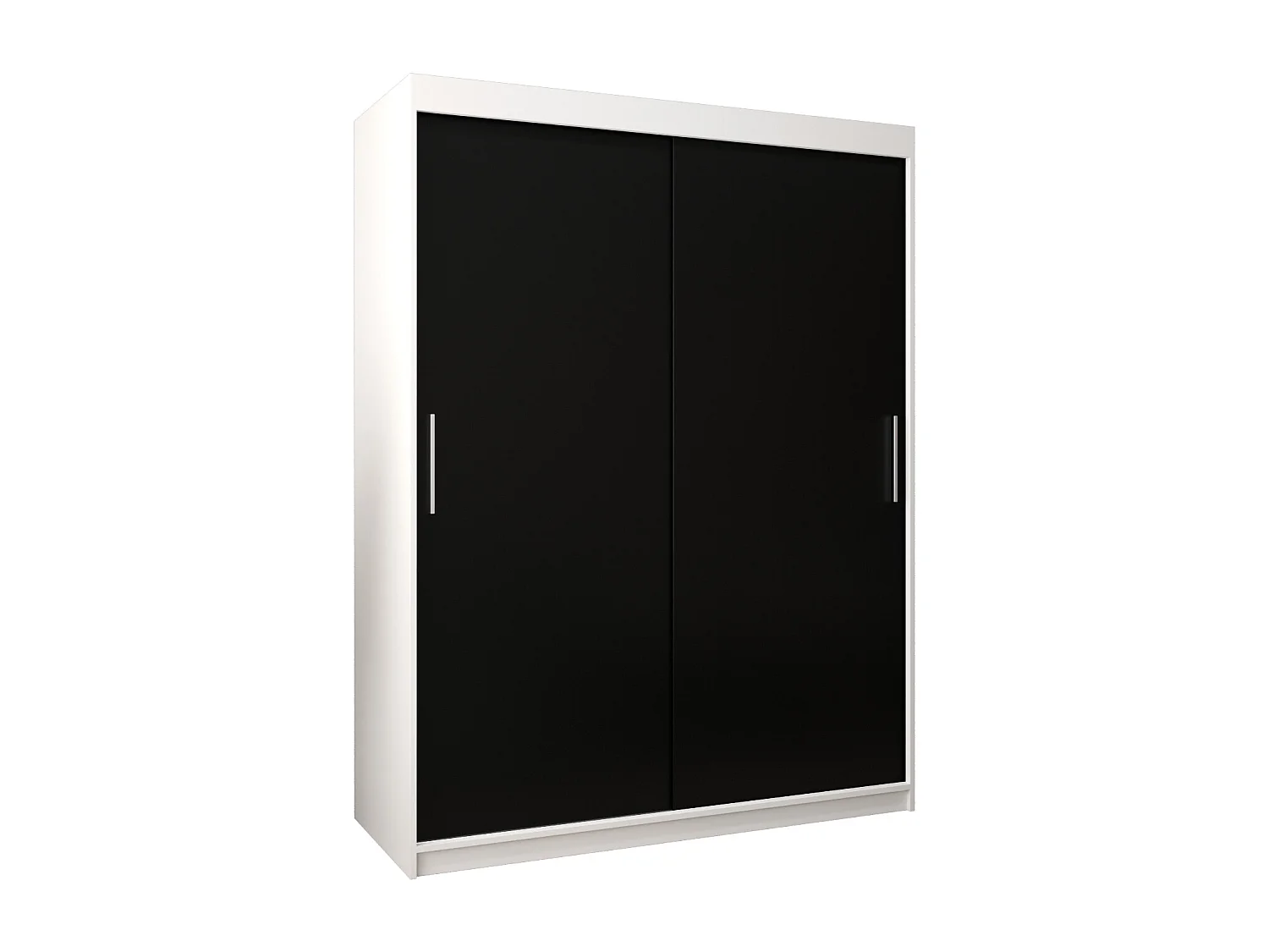 Armoire Tokyo À Portes Coulissantes 200/150/62 2 portes (Blanc/Noir)