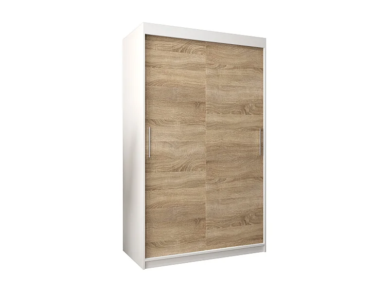 Armoire Tokyo À Portes Coulissantes 200/120/62 2 portes (Blanc/Sonoma)
