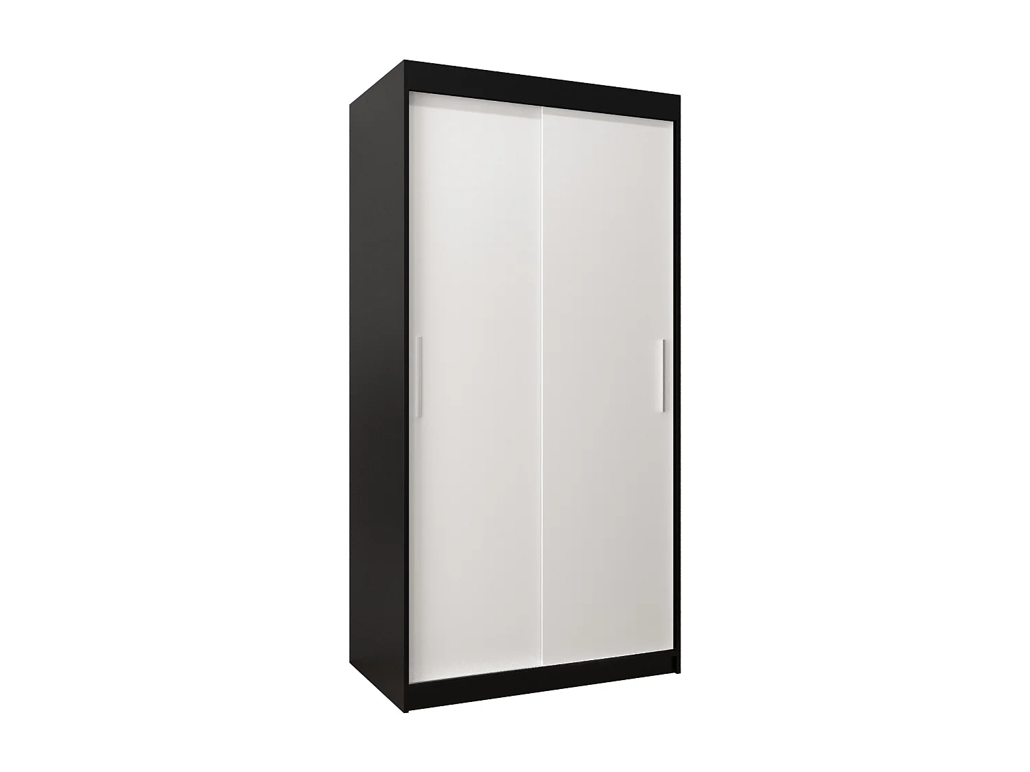 Armoire Tokyo À Portes Coulissantes 200/100/62 2 portes (Noir/Blanc)