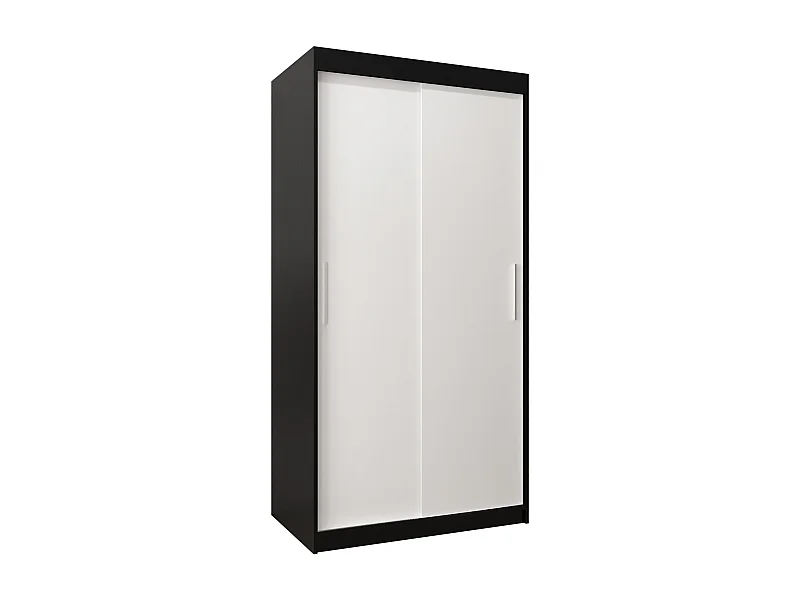 Tokyo kledingkast met schuifdeuren 200/100/62 2 deuren (zwart/wit)