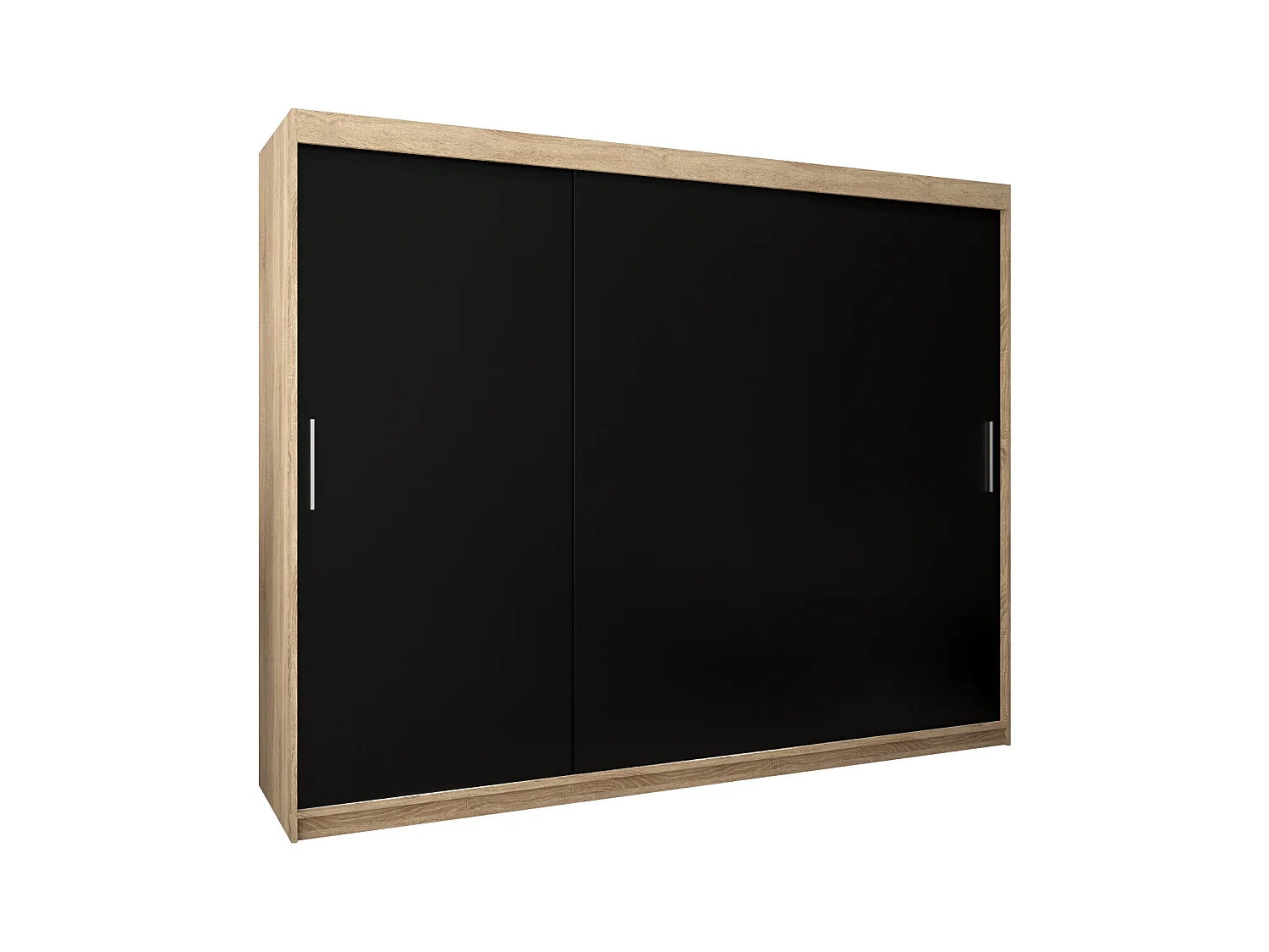 Armoire Tokyo À Portes Coulissantes 200/250/62 3 Portes (Sonoma/Noir)