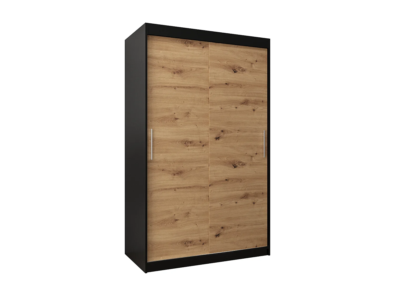 Armoire Tokyo À Portes Coulissantes 200/120/62 2 portes (Noir/Artisan)