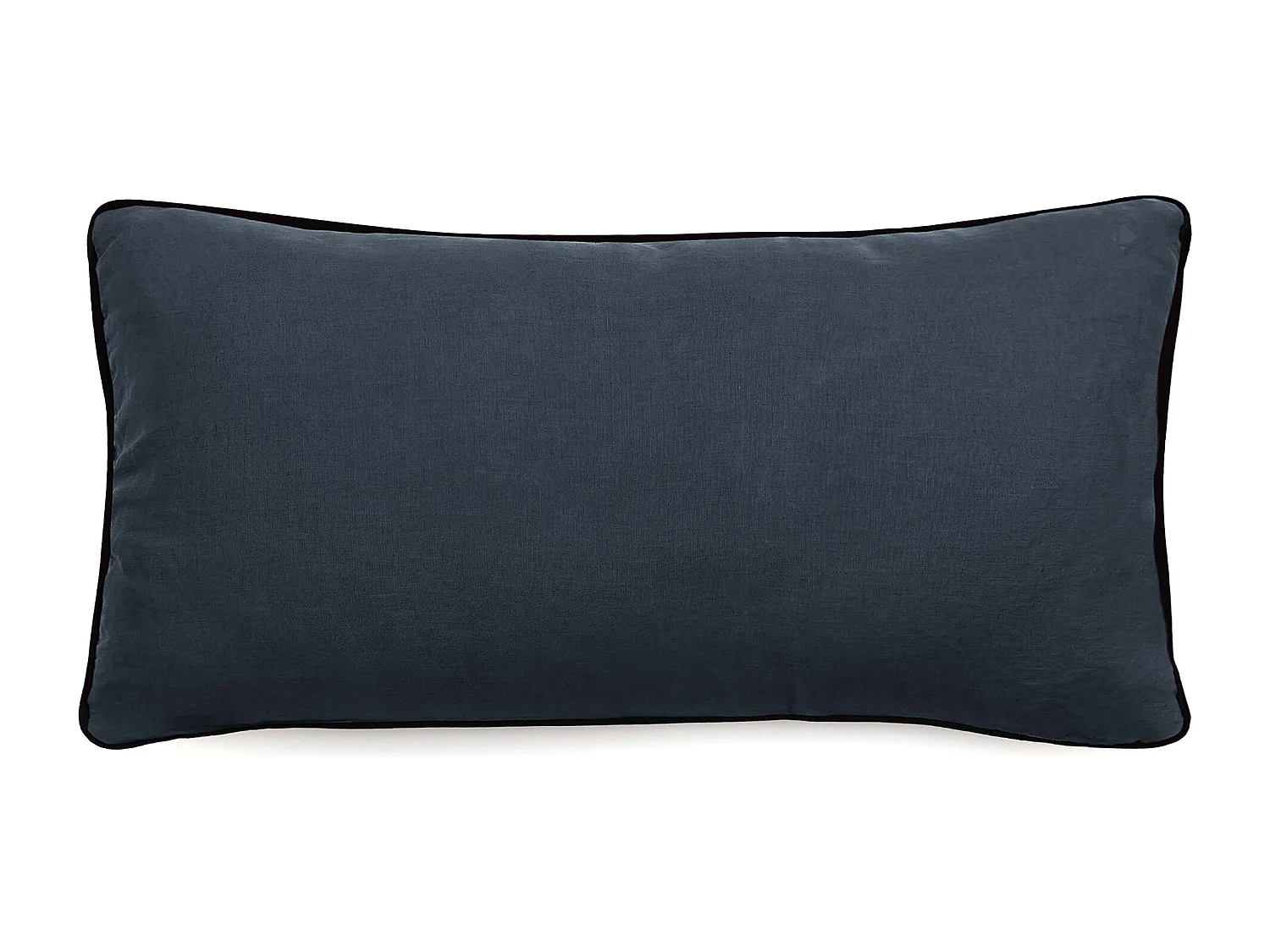 Housse de coussin PRELUDE 55x110 cm lin et coton lavé bleu Granit