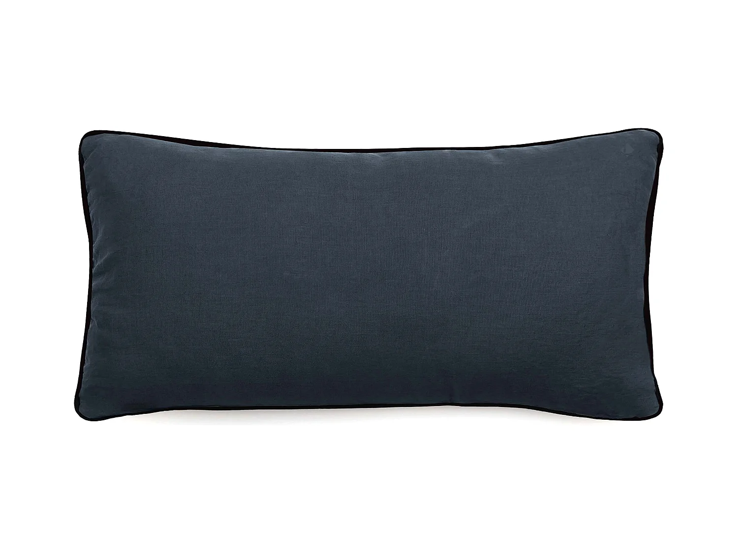 Housse de coussin PRELUDE 55x110 cm lin et coton lavé bleu Granit