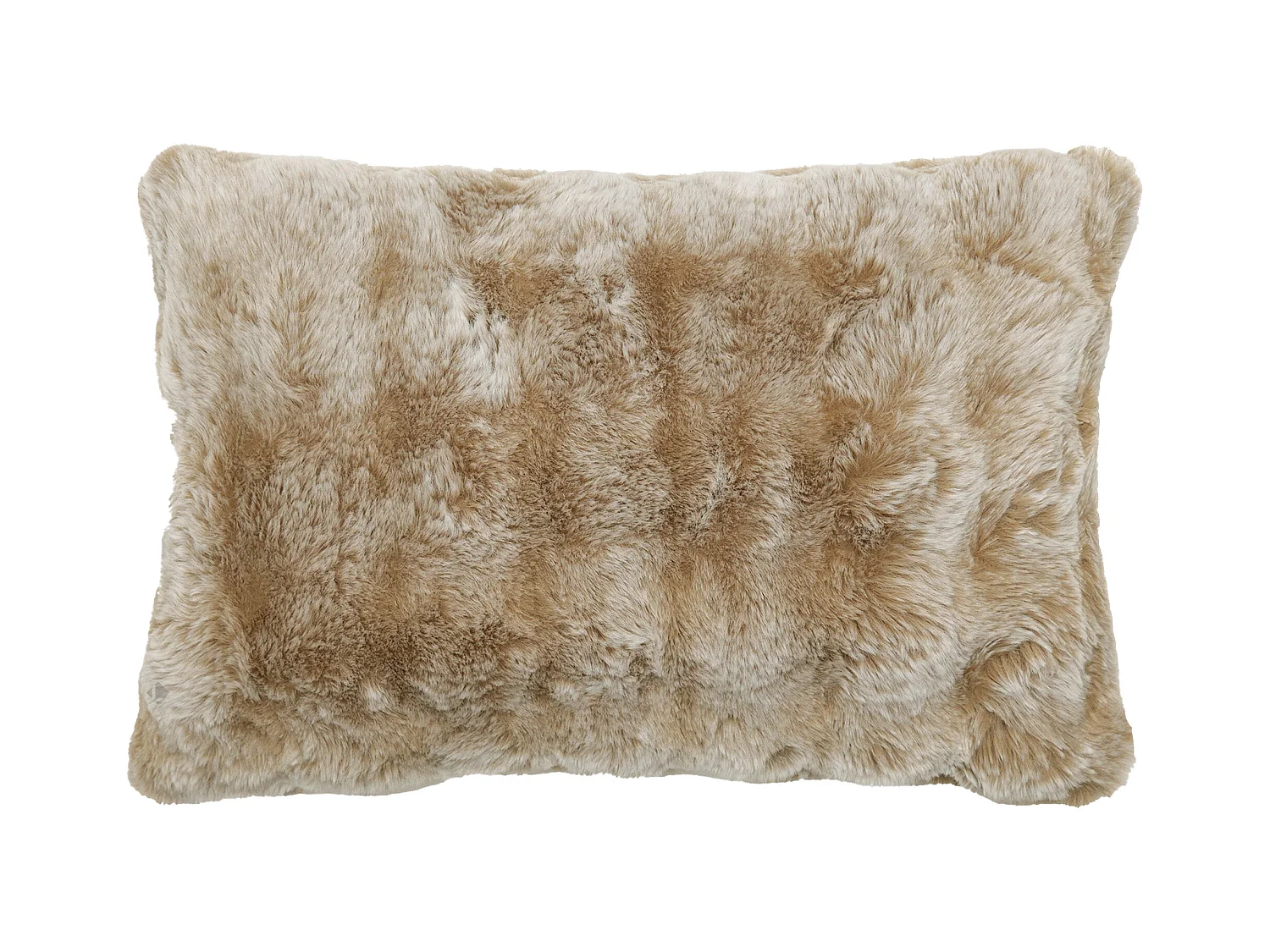 Housse de coussin fausse fourrure 40x60 cm ASTRAKAN marron camel