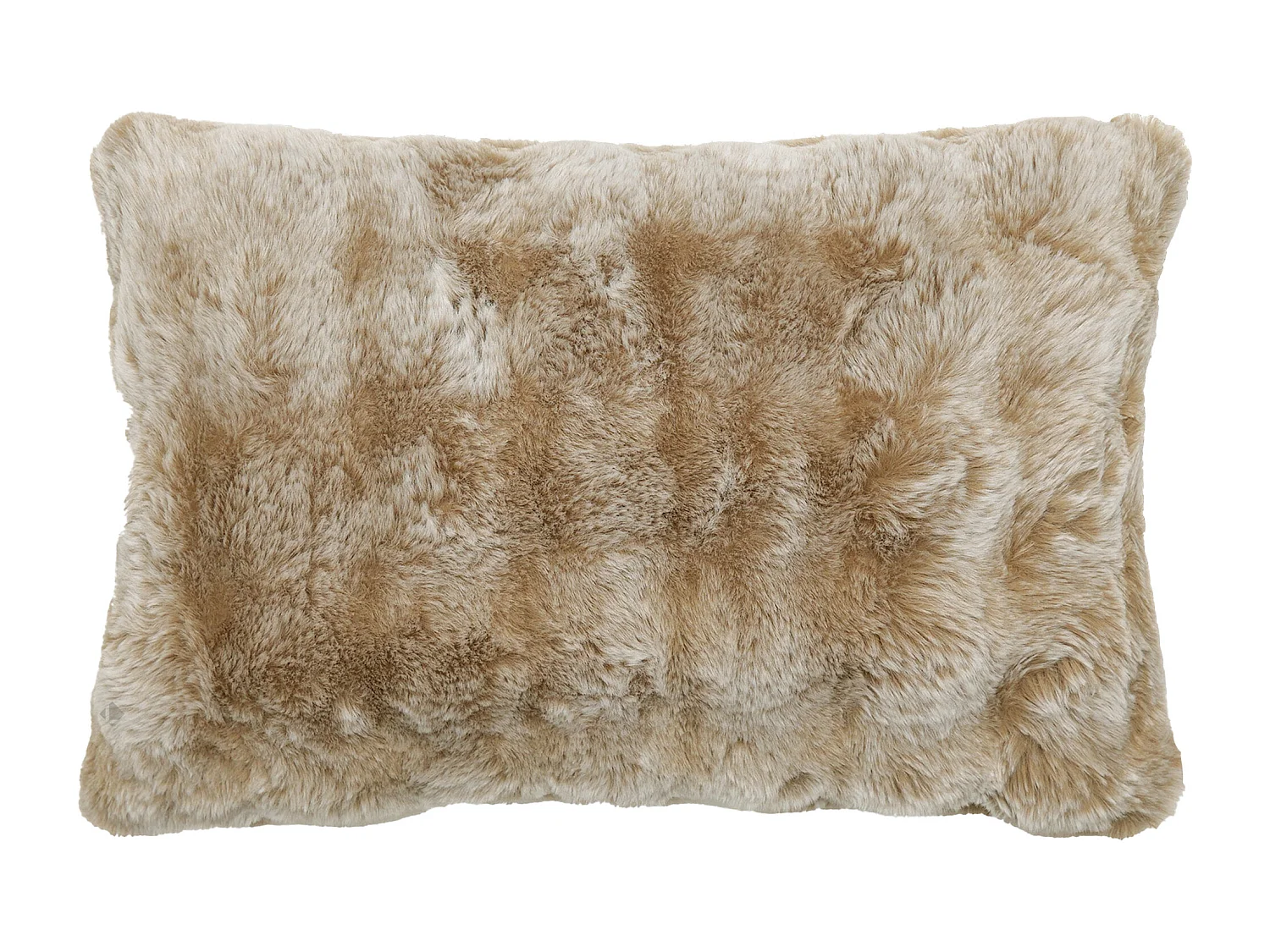 Housse de coussin fausse fourrure 40x60 cm ASTRAKAN marron camel