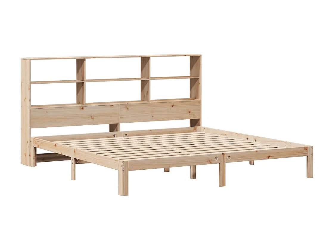Cama com estante sem colchão 180x200 cm pinho maciço