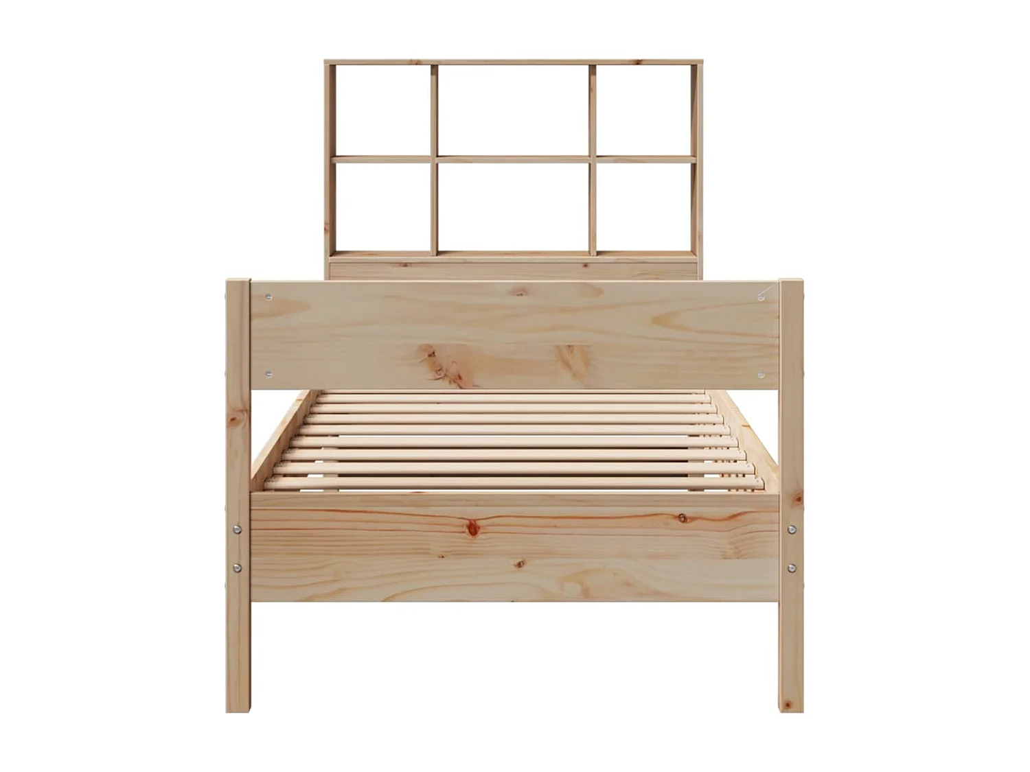 Lit bibliothèque sans matelas 75x190 cm bois de pin massif