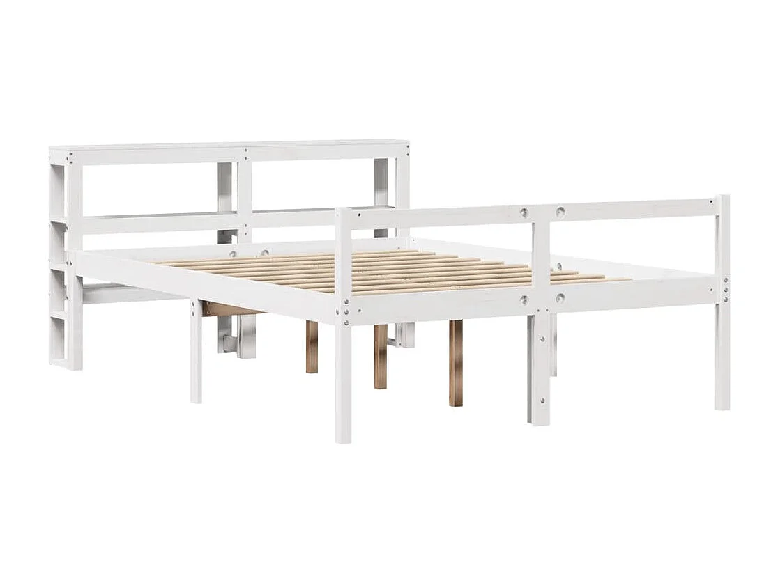 Cama para idosos com cabeceira 135x190 cm pinho maciço branco