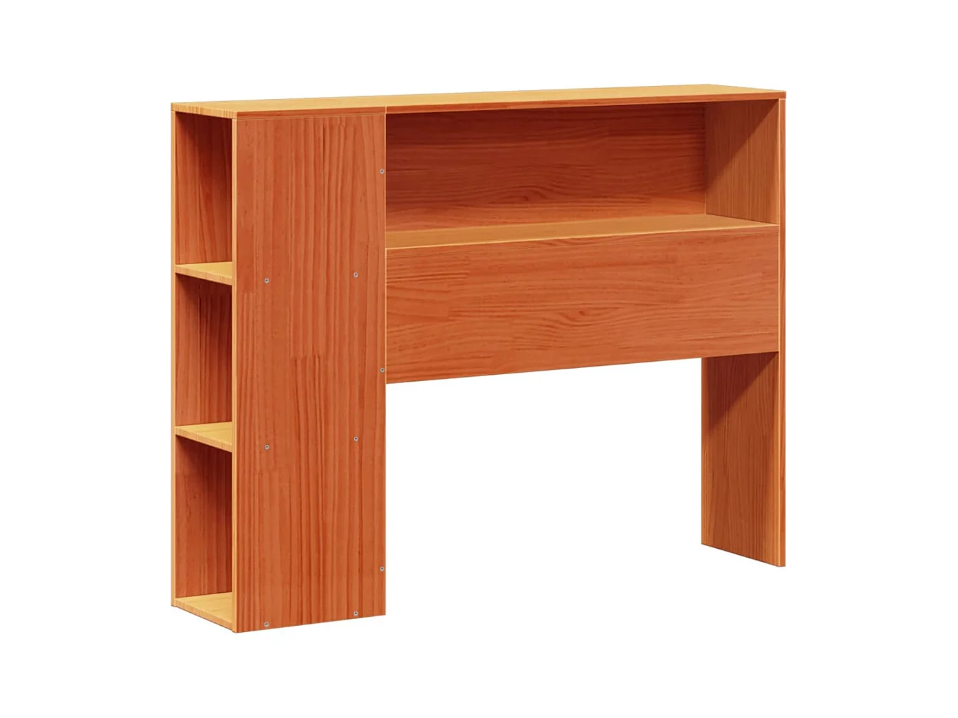 Bed met boekenkastukkenzonder matras hout wasbruin 100x200 cm