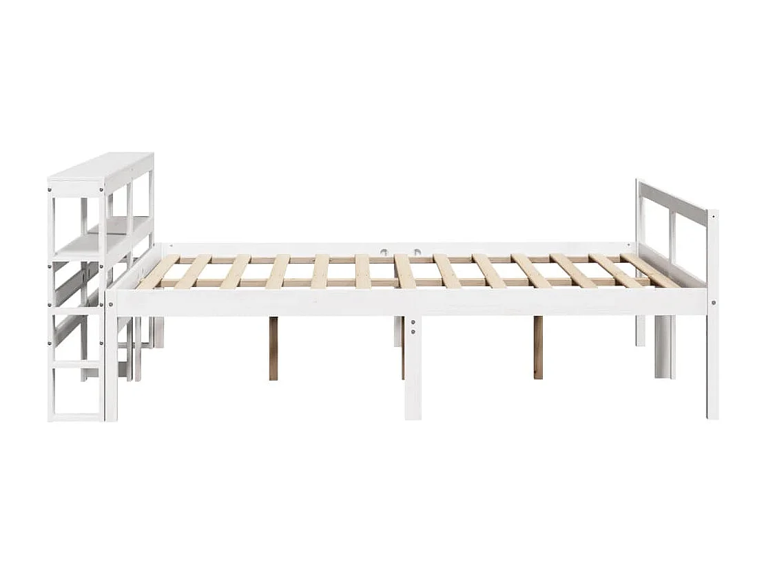 Cama personas mayores y cabecero madera pino blanco 150x200 cm