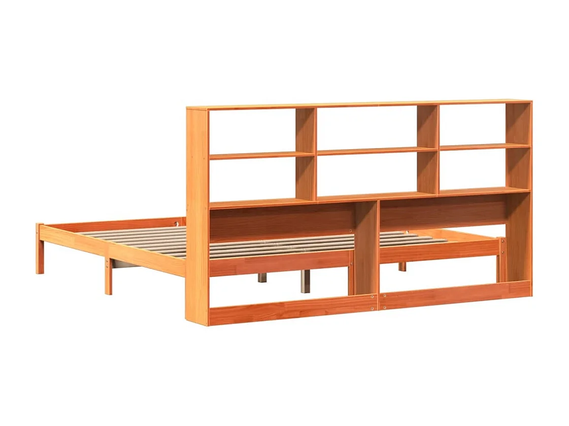 Cama com estante sem colchão 180x200 cm pinho maciço