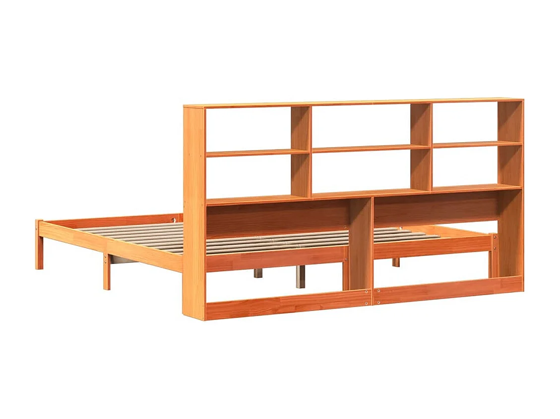 Cama com estante sem colchão 180x200 cm pinho maciço