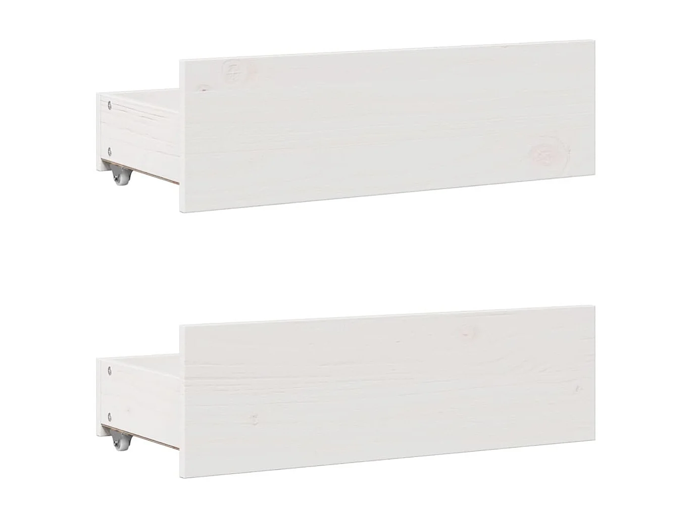 Cama con estantería sin colchón madera maciza blanca 140x200 cm