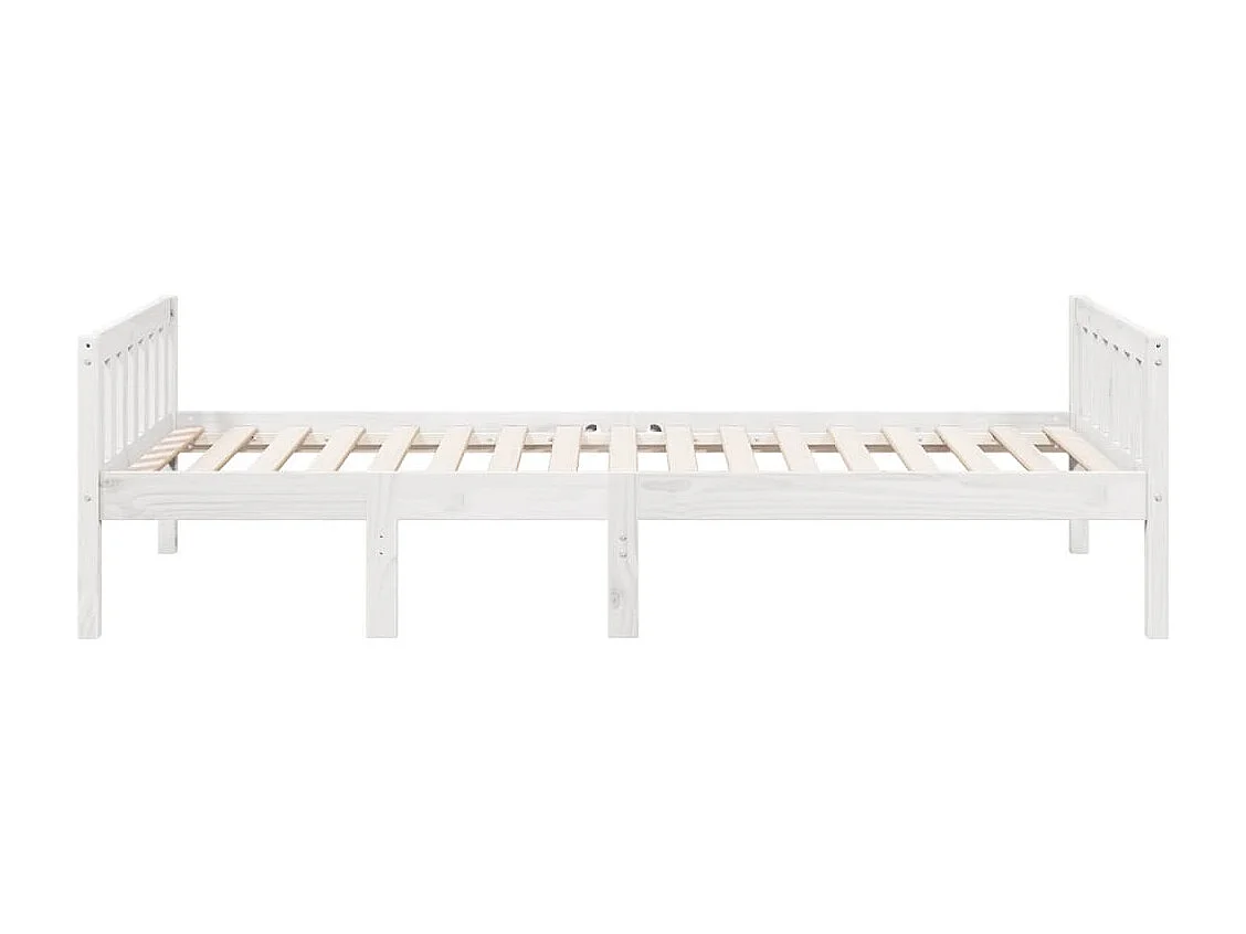 Cama para niños sin colchón madera maciza pino blanca 75x190 cm
